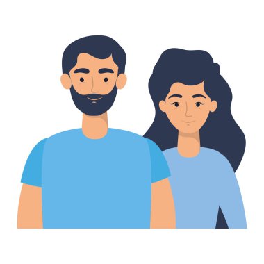 Genç aşıklar çift karakterler