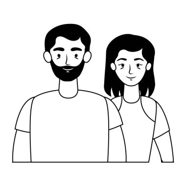 Genç aşıklar çift karakterler