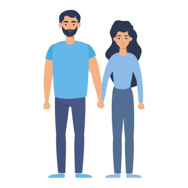 Genç aşıklar çift karakterler