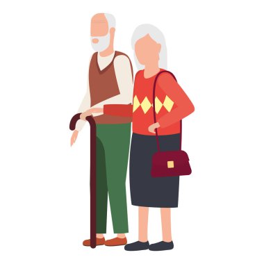 Sevimli büyükanne ve büyükbaba karakterleri