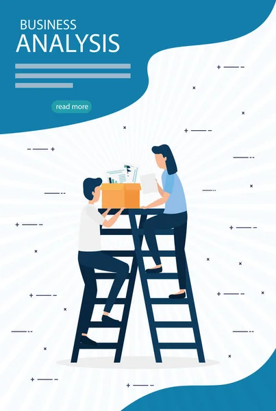 Analyse des entreprises statistiques conception vectorielle — Image vectorielle