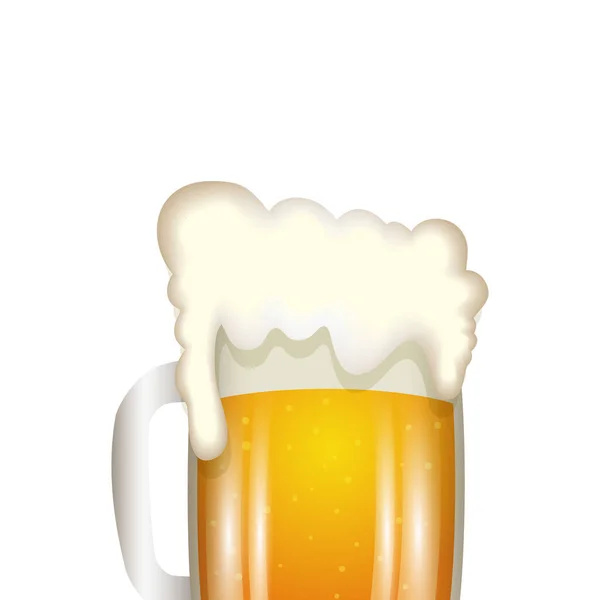 Conception de vecteur de tasse de bière isolée — Image vectorielle