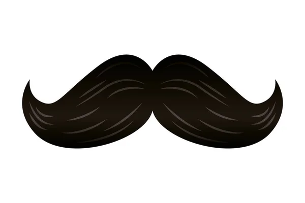 Elegante bigode ícone acessório masculino — Vetor de Stock