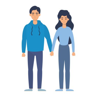 Genç aşıklar çift karakterler