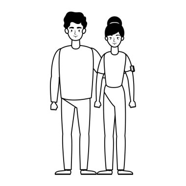 Genç aşıklar çift karakterler