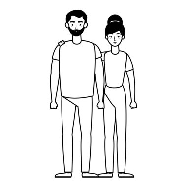 Genç aşıklar çift karakterler