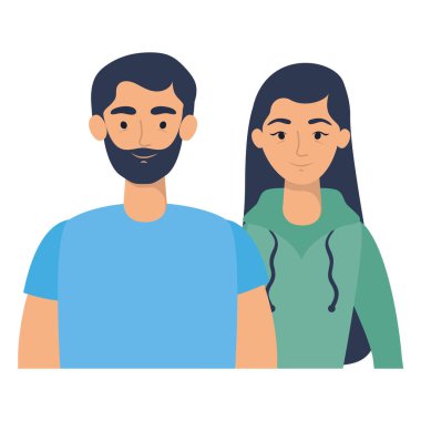 Genç aşıklar çift karakterler