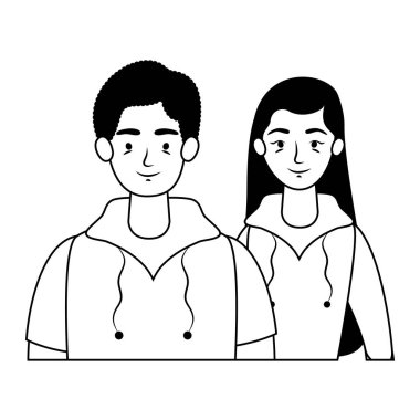 Genç aşıklar çift karakterler