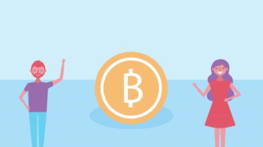 Bitcoin karakterli genç çift