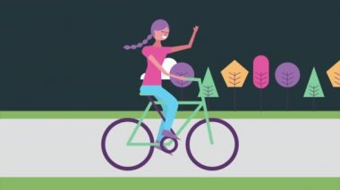 Bisikletli genç kadın