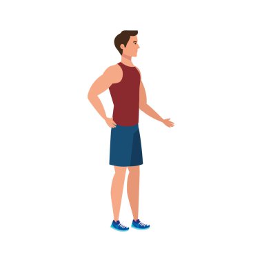 Genç adam atlet avatar karakteri