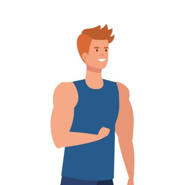 Genç adam atlet avatar karakteri