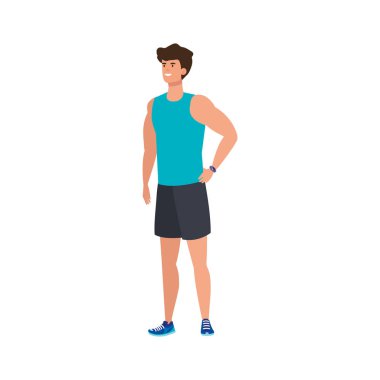 Genç adam atlet avatar karakteri