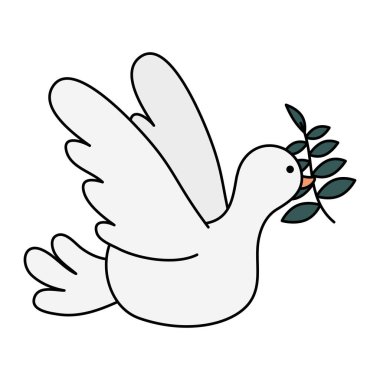 Zeytin dalıyla uçan güvercin