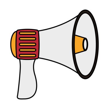 megafon ses aygıtı izole edilmiş simge