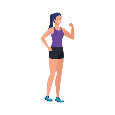 Genç kadın atlet karakter