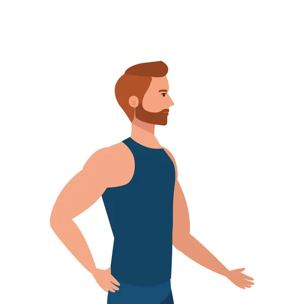 Young man athlete avatar character — Stock Vector