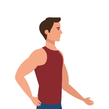 Genç adam atlet avatar karakteri