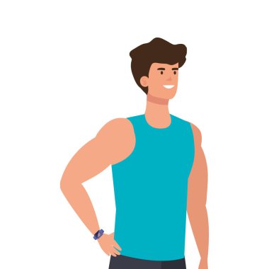 Genç adam atlet avatar karakteri