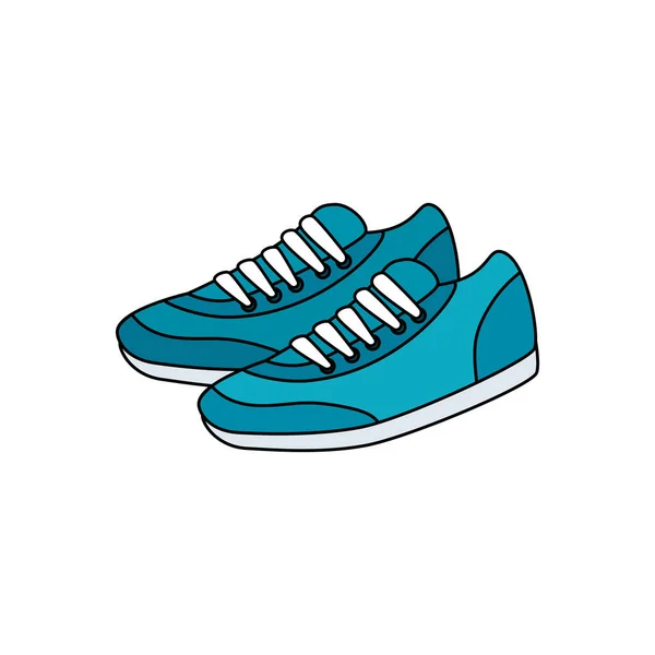 Chaussures de sport icône isolée — Image vectorielle