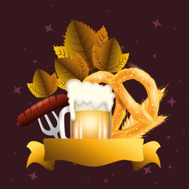Almanya Ekim Festivali bira vektör tasarımı