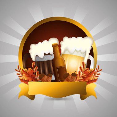 Almanya Ekim Festivali bira vektör tasarımı