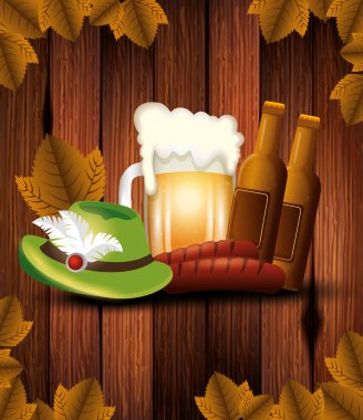 Almanya Ekim Festivali bira vektör tasarımı