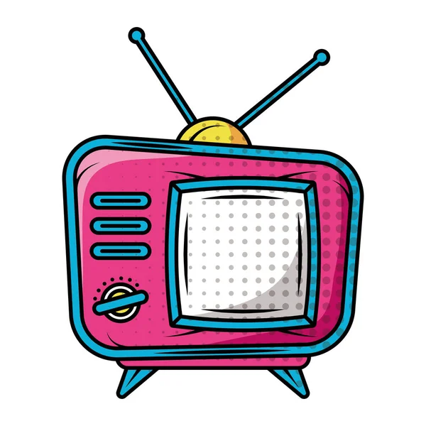 Retro tv pop art style — Stock Vector