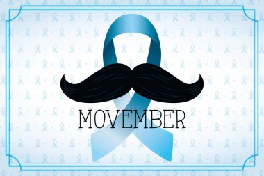 Kurdele ve bıyıklı kutlama kartını oynat