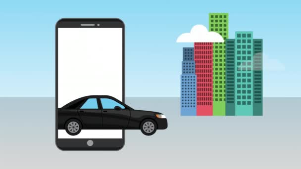 smartphone avec application de transport vidéo 