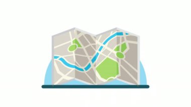 kutular ve kağıt haritalı lojistik servis