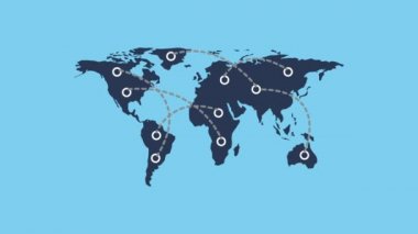 Dünya haritalı uçak taşımacılığı