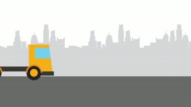 kamyon animasyonlu lojistik servis