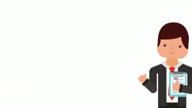 Vergi makbuzu karakterli iş adamı