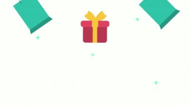 Hediyeler ve alışveriş torbaları yağmur yağar