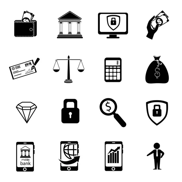 Conjunto de iconos de conjunto de negocios — Archivo Imágenes Vectoriales