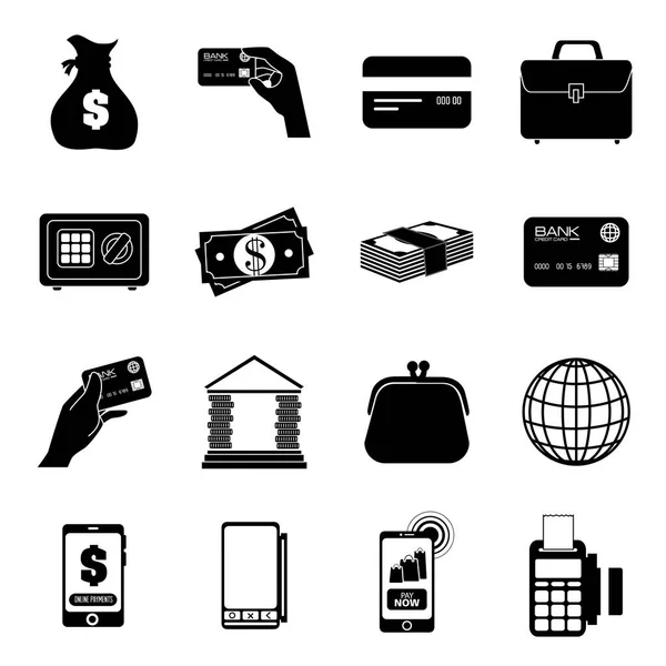 Bundle of business set icons — Stock Vector