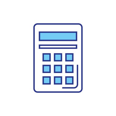 İzole hesap makinesi ikon vektör tasarımı