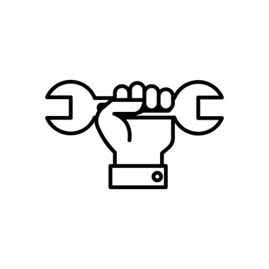 İzole edilmiş inşaat anahtarı vektör tasarımı