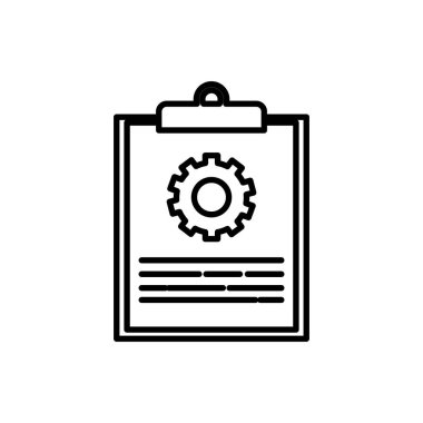 İzole edilmiş dişli ve belge vektör tasarımı