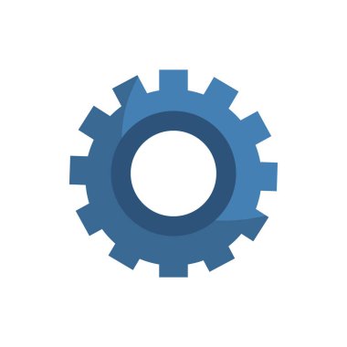 İzole edilmiş dişli ikon vektör tasarımı