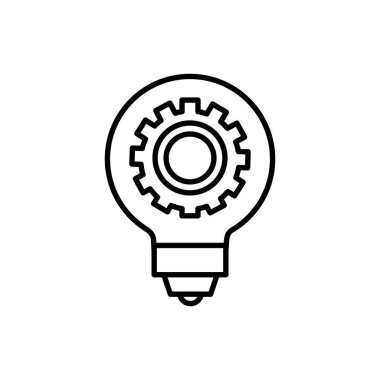 Ampul vektör tasarımının içindeki izole dişliler