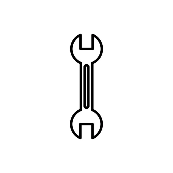 Изолированная конструкция вектора гаечного ключа — стоковый вектор
