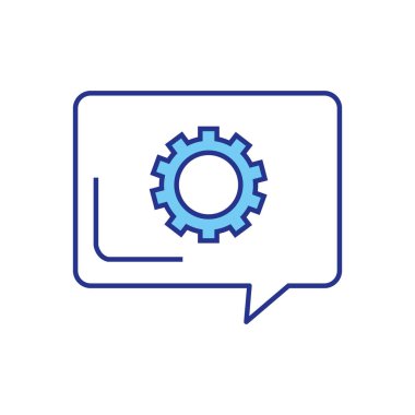 Kabarcık vektör tasarımı içindeki izole dişli