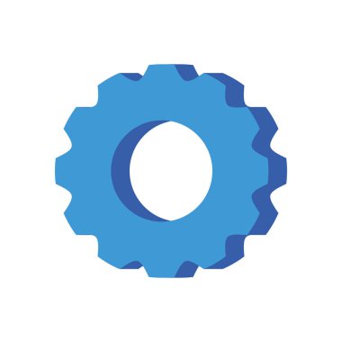 İzole edilmiş dişli ikon vektör tasarımı