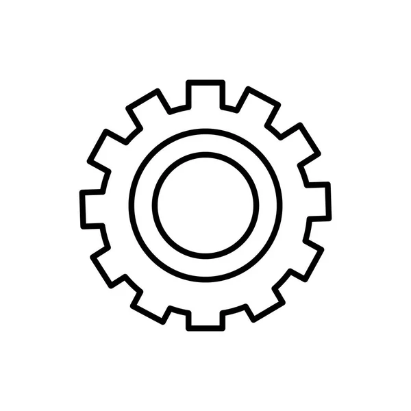 孤立齿轮图标矢量设计 — 图库矢量图片