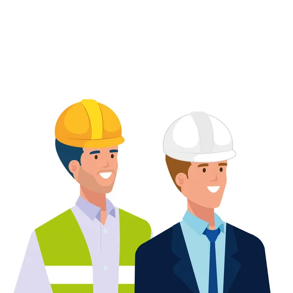 Builder and architect man vector design — Stock Vector