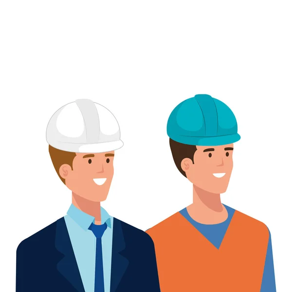 Builder and architect man vector design — Stock Vector