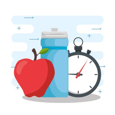 Sağlıklı yaşam tarzı konsept vektör tasarımı