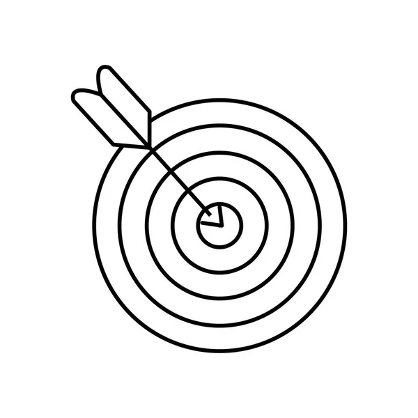 İzole edilmiş hedef ikon vektör tasarımı — Stok Vektör